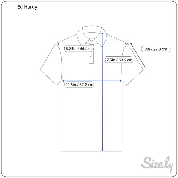 Ed Hardy Hollywood Black Polo Shirt L Distressed Design Embroidered Logo - Picture 8 of 8